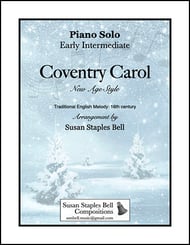 Coventry Carol piano sheet music cover Thumbnail